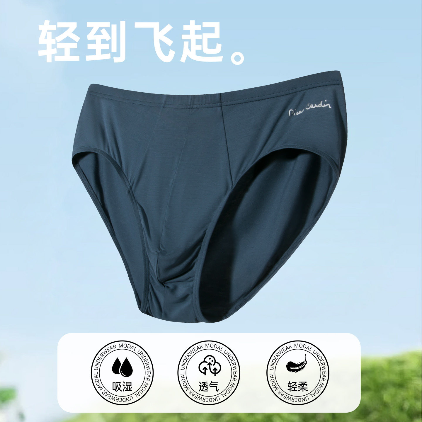 皮尔卡丹男士内裤夏季薄款柔软透气宽松大码莫代尔中腰三角裤头,淘宝优惠券,粉丝福利购,淘宝优惠卷