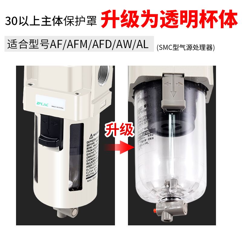 气泵油水分离器自动排水过滤器AC/AR/AW/AF20-02/30-03D/40-04-图3