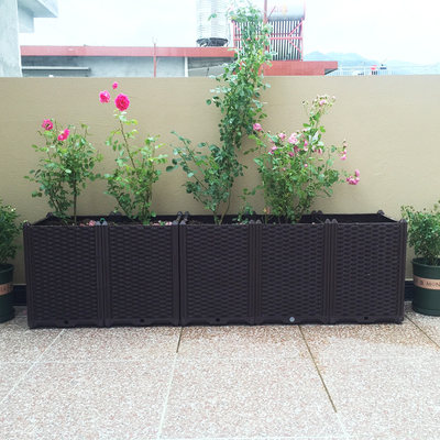 阳台种植箱种菜盆长方形设备屋顶家庭菜园特大种树箱花盆槽包邮 虎窝淘