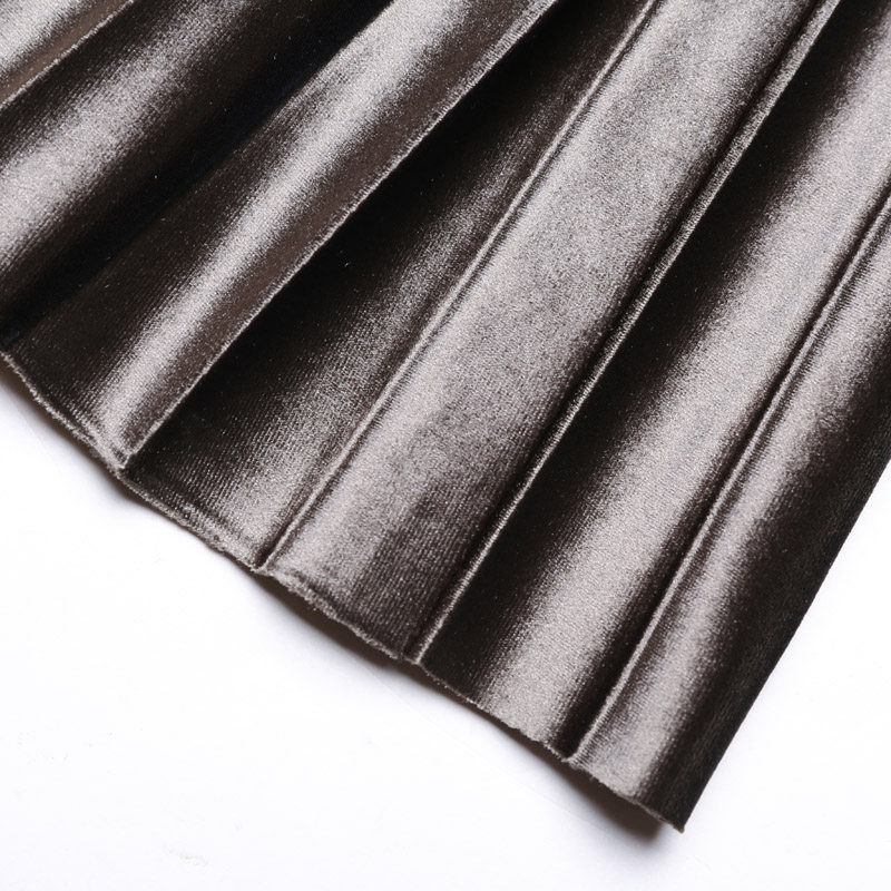 金丝绒秋冬2020新款中长款子半身裙 简蜜缇半身裙