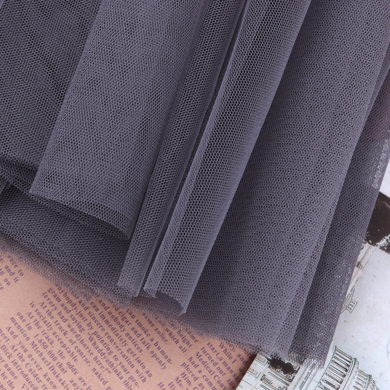 黑色网纱夏中长款纱裙沙垂感半身裙 简蜜缇半身裙