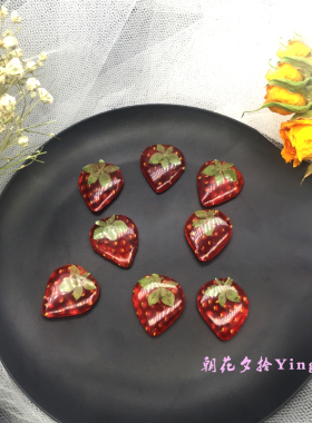 滴胶永生花树脂草莓切片
