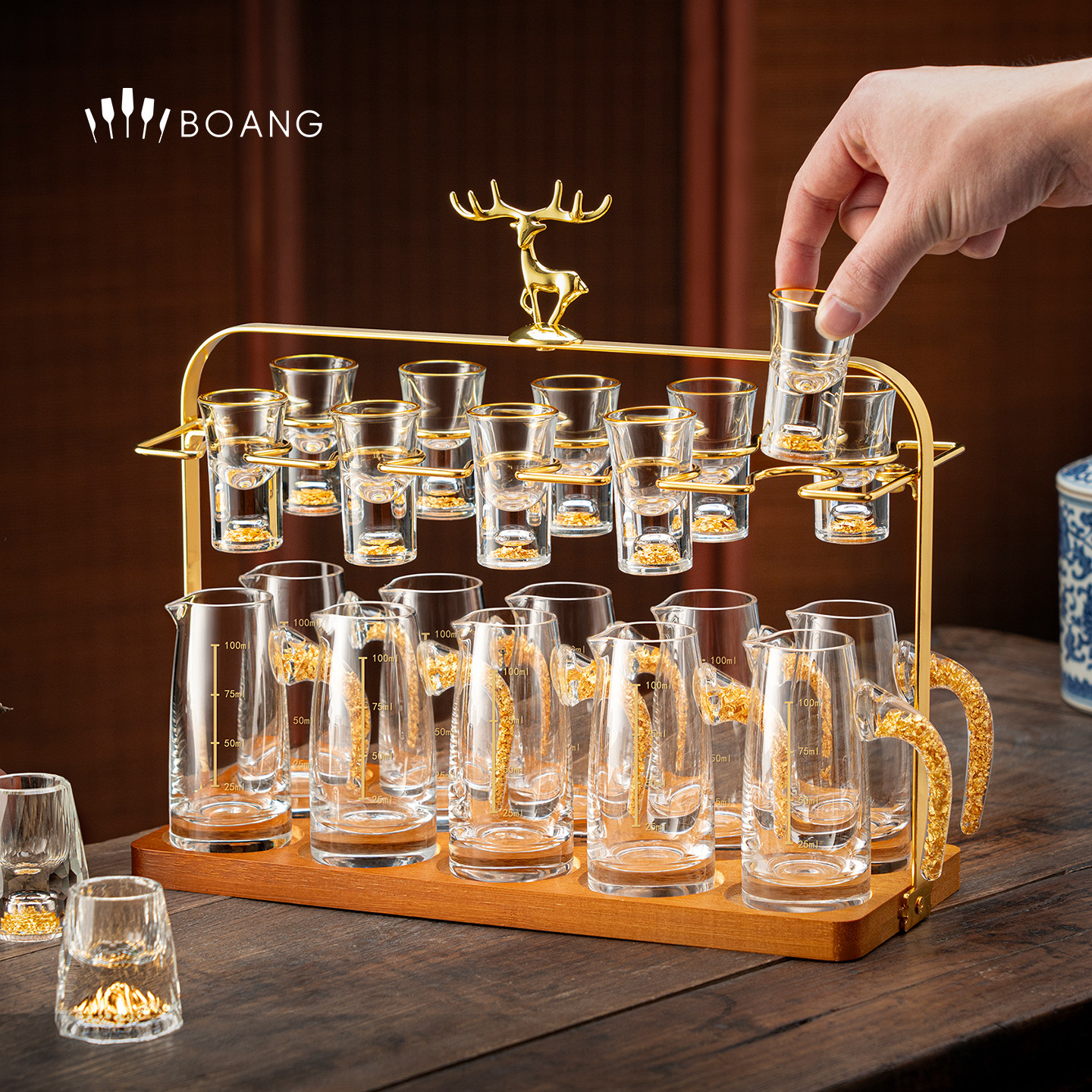 高端酒杯套装家用白酒杯礼盒装送父亲长辈生日礼物创意酒具礼品,淘宝优惠券,粉丝福利购,淘宝优惠卷