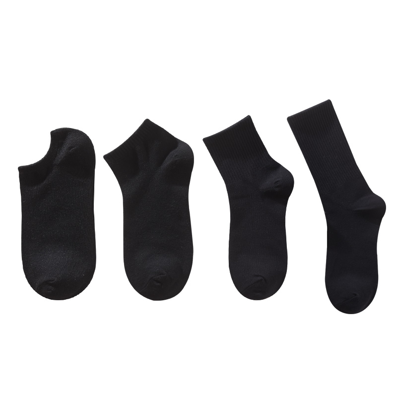 贞舒旗舰店白色棉袜子男士低帮浅口短袜潮牌ins女黑色中筒袜滑板长筒袜长袜3