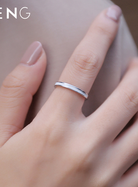 闺蜜纯银细款黑色姐妹刻字戒指