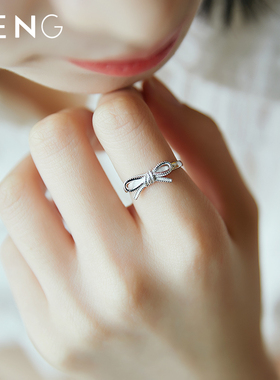 蝴蝶结戒指闺蜜夸张女