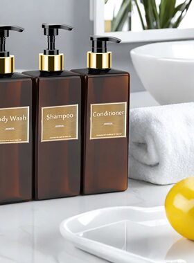 Shower Soap Dispenser Set Refillable Shampoo and Conditioner