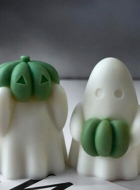 3D Halloween Pumpkin Spooky Silicone Mold DIY Ghost Aroma Ca