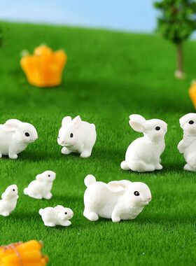 2025 Christmas Easter Rabbit Figurine DIY Landscape Home Kaw