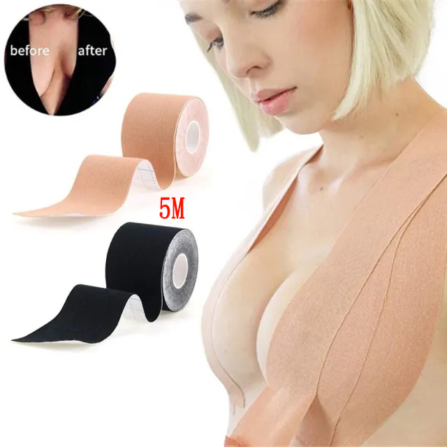 5m Body Invisible Bra Boob Tape Nipple Cover Breast Lift Pus - 图0