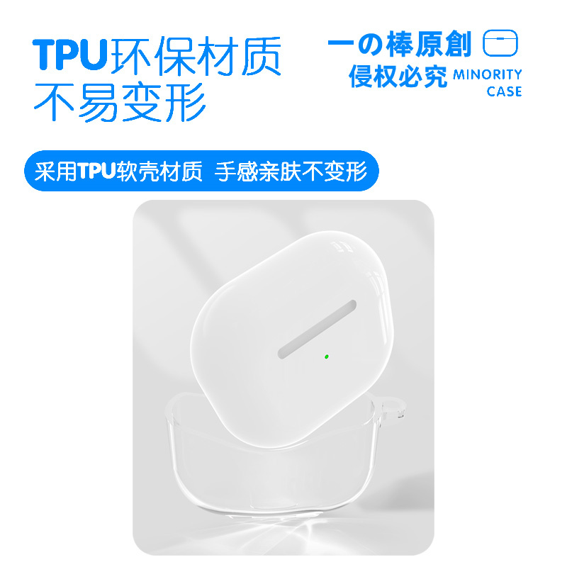 morfonica适用airpodspro2保护套苹果3耳机套LinkBuds S透明clip索尼XM5华为pro3软壳vivo TWS4三星Buds3pro - 图2
