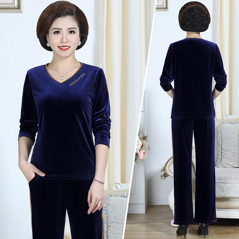 中老年妈妈休闲春秋装洋气减龄运动 伊美金燕子中老年女装