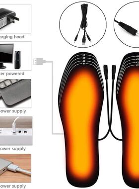 USB Heated Shoe Insoles Electric Foot Warming Pad Feet Warme