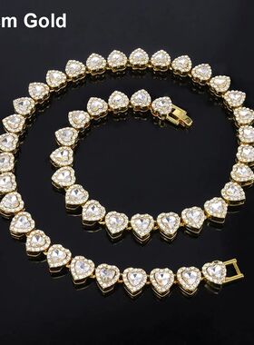 1Pcs Durable Heart-shaped Rhinestone Necklace Alloy 20/45cm