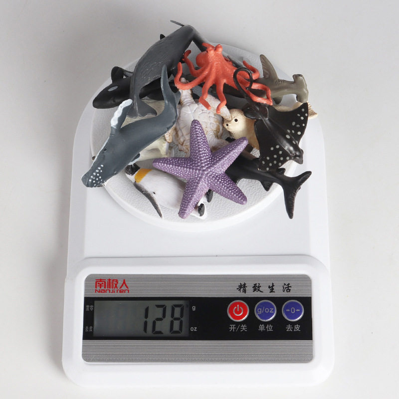 儿童仿真迷你抹香鲸大白鲨螃蟹魔鬼鱼小海洋动物玩具模型场景摆件,淘宝优惠券,粉丝福利购,淘宝优惠卷