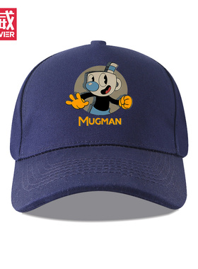 Cuphead茶杯头大冒险游戏周边棒球帽男女儿童户外防晒遮阳鸭舌帽