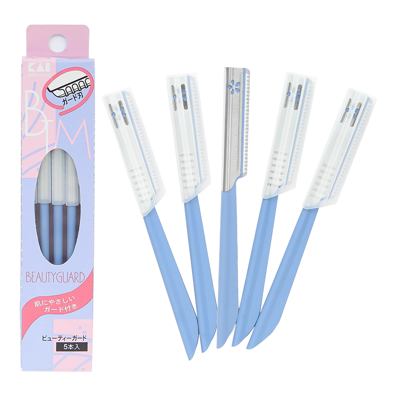 集美家贝印修眉刀剃眉毛男女用全套工具剪削神器套装专业安全型刮眉刀片3