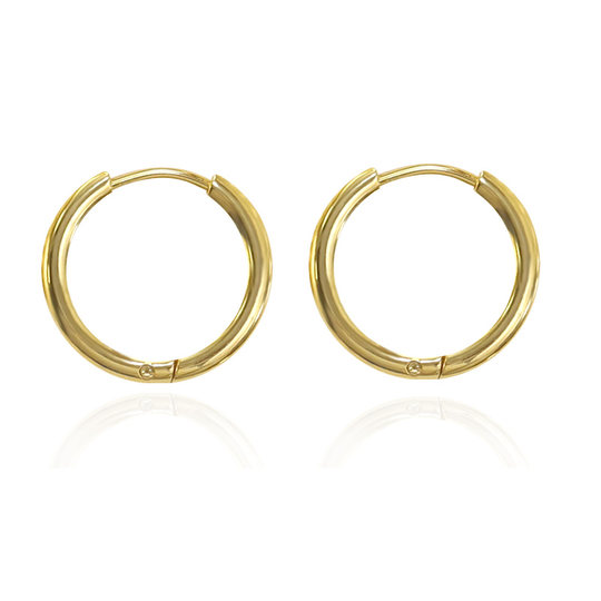 陌上猫轻奢气质耳圈圈圈耳饰纯银耳钉高级感素圈耳环2024新款爆款