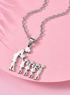 Family Love Son Daughter Necklaces Stainless Steel Multiples