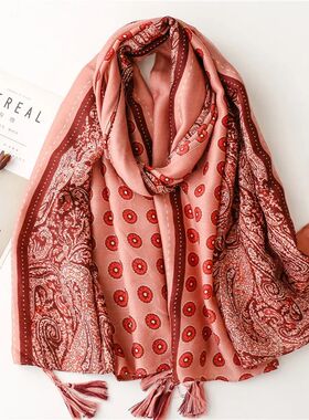 Soft Linen Cotton Scarf Shawls Women  Premium Foulard Femme