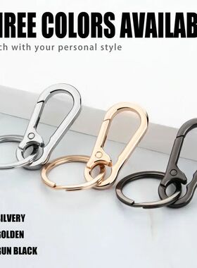 2-6PCS Carabiner Clip Keychain Metal Carabiner Shape Key Rin