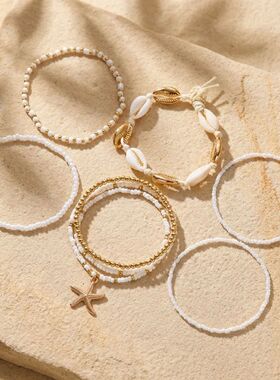 Metal Starfish Pendant Anklets Set For Women Men Trendy Sea