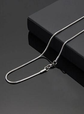 Men Stainless Steel Round Snake Chain Necklace Durable Styli