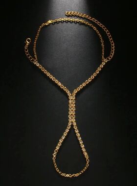 Simple Bracelet Ring Chain Attached Hand Decoration for Wome