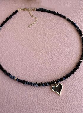 Elegant imitate Pearl Pink Stone Chain Choker Necklace For G