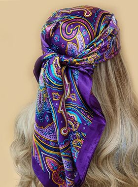90*90CM ShawlsBeach Sunscreen Silk Scarves  Europe And Ameri