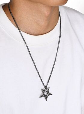 Star of David Necklaces for Men Boys,Waterproof Stainless St