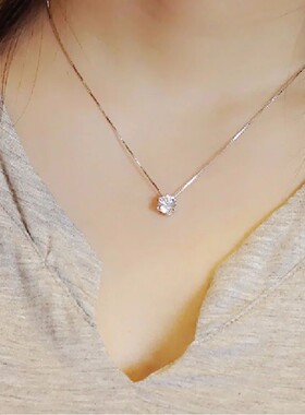 Simple ndy Crystal Zircon Rhinestone Pendant Necklace for Wo