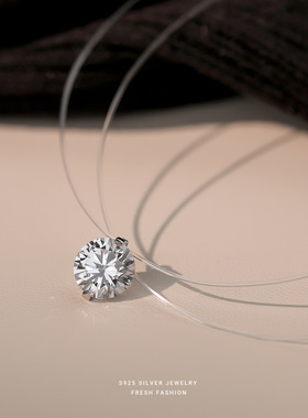 S925 Sterling Silver Mermaid Tears Moissanite Necklace Girls