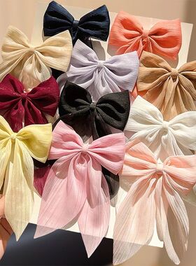 11pcs Ribbon Bow Hair Clips Set - Cute Gift for girls, Elega