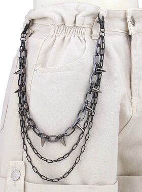Hip Hop Punk Rock Metal Pants Waist Chain Men Women Key Chai