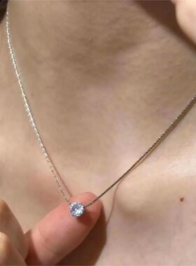 Gold Plated Stainless Steel Dainty Minimalist Zircon Charm A