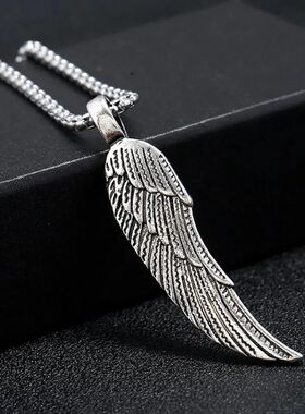 Retro Feather Wings Pendant Necklace For Men Women Hip Hop S