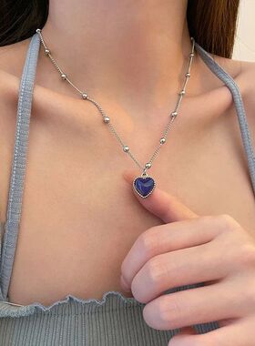 Candy Color Changing Heart Pendant Necklace For Women Simple