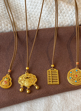 Strong Color Gold Necklace Gold Shop National Style Sweater