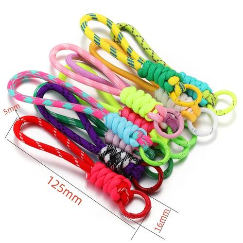 Creative Hand Woven Keychain For Mobile Phone Lanyard Anti L - 图0