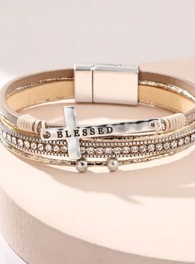 Bohemian Cowboy Chic Cross Bracelet Western Jewelry For Wome