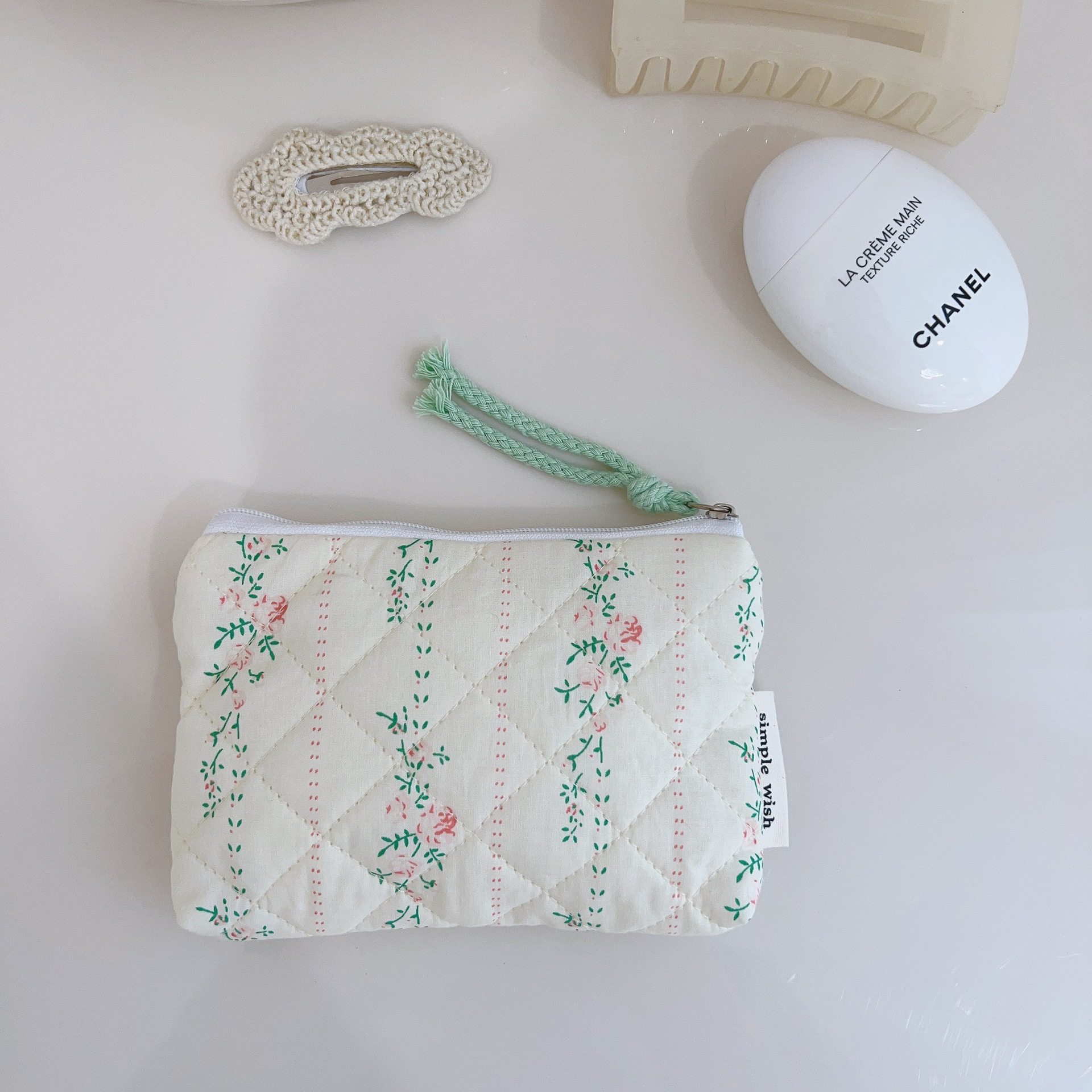 【君和布包】清新浅色碎花夹棉零钱包迷你小布袋卡包耳机口红收纳,淘宝优惠券,粉丝福利购,淘宝优惠卷