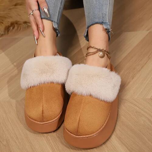Women's Winter Warm Slippers Style Thick Sole Fleece Lined W - 图2