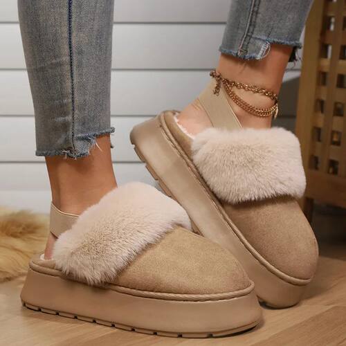 Women's Winter Warm Slippers Style Thick Sole Fleece Lined W - 图1