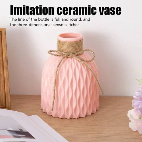 1PC Water Ripple Vase - Flower Pot Basket, Twine Plastic Vas - 图1