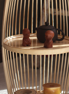 落地茶室禅意空间装饰摆件日式