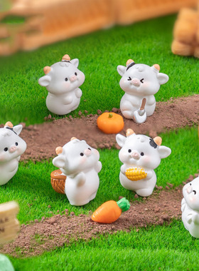 微景观树脂工艺品创意种地牛牛园艺造景 DIY装饰品迷你桌面小摆件