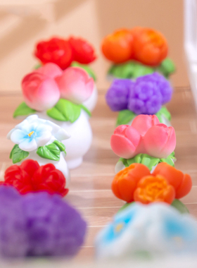 微景观简约仿真小花盆栽娃娃屋DIY装饰品桌面微缩迷你树脂小摆件