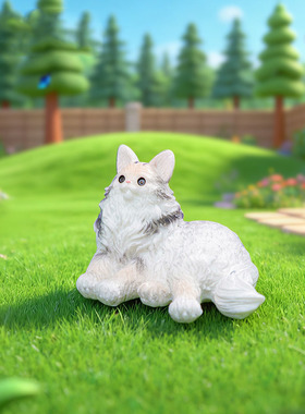 跨境新品微景观写实缅英猫萌粒公仔 娃娃屋diy装饰品迷你树脂摆件