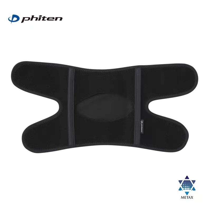 Phiten法藤日本原装美钛克运动护膝调节加压膝盖固定黑色成人护膝 - 图2